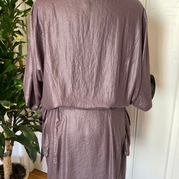 BCBGMaxAzria Mauve Draped Dress, Small - Picture 3 of 6